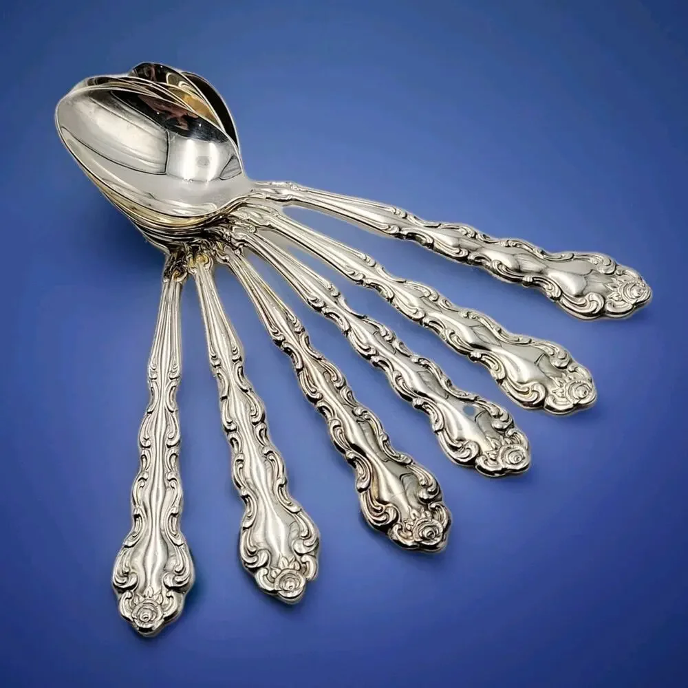 ONEIDA Community Beethoven Teaspoon Silverplate Baroque Vintage Set 6
